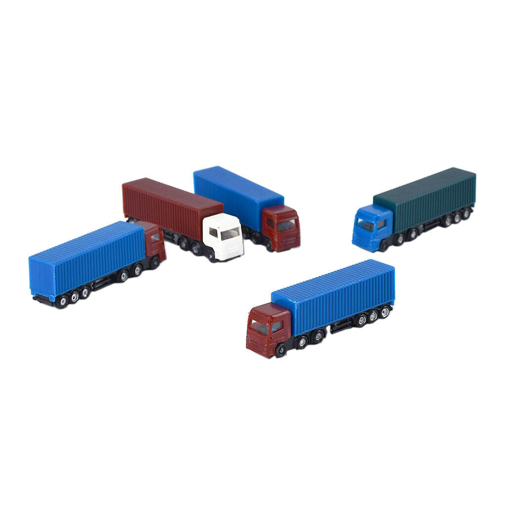 Pack of 10 1/200 Z Gauge Light Painted Cars Sand Table Buildings Accessories
