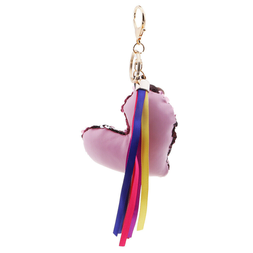 Keyring Keychain Fashion Bling Pendant Girl Bag Decoration Crystal Paillette -