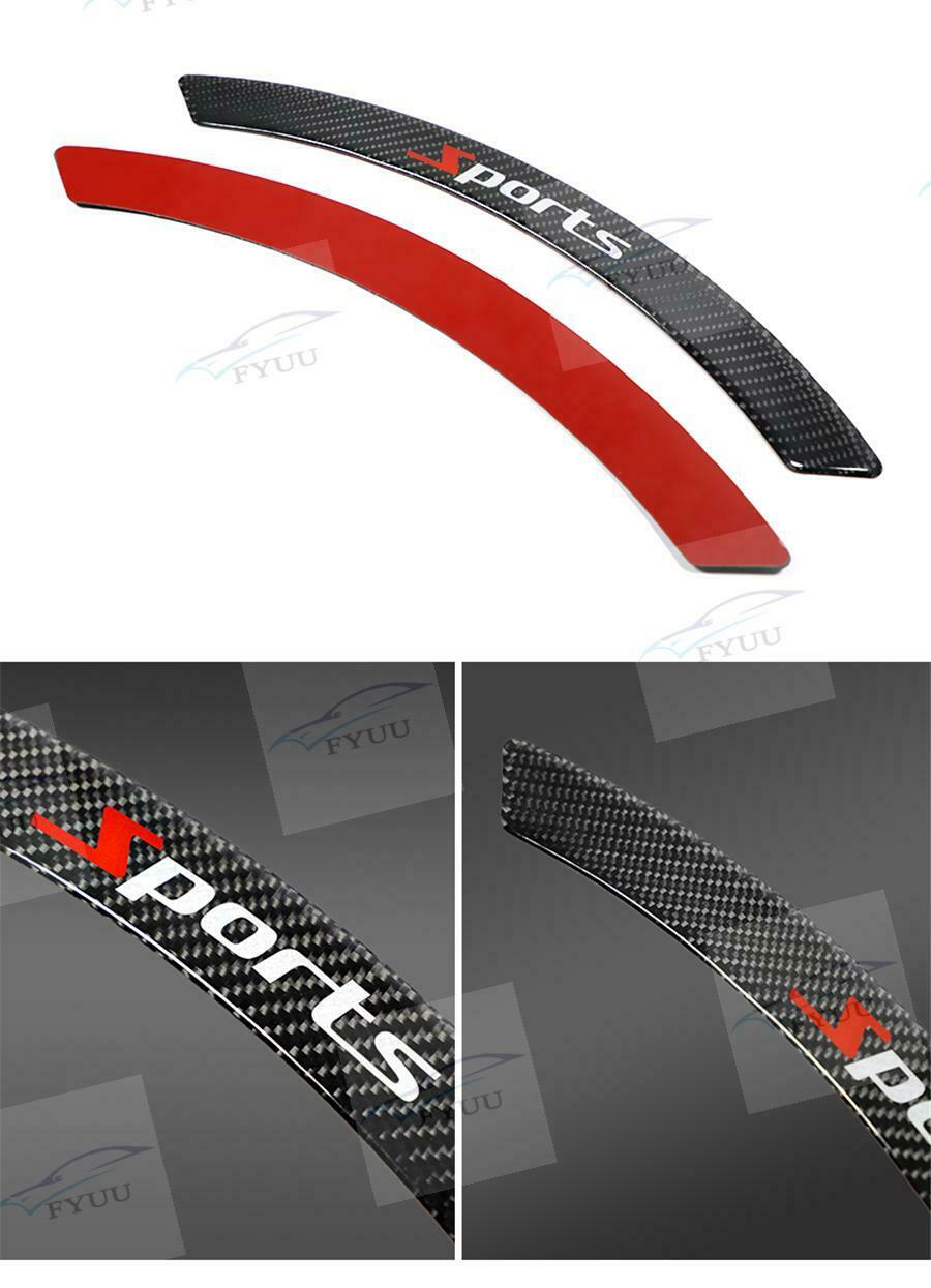 4x Real Carbon Fiber Sports Style Car Fender Flares Arch Wheel Eyebrow Protector