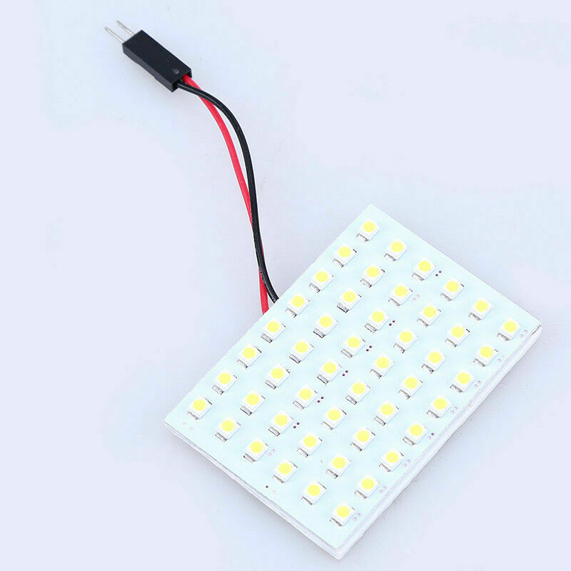 Car Interior T10 BA9S Lights Panel 48 LED Dome Bulbs Lamp Adapter 12V White Auto