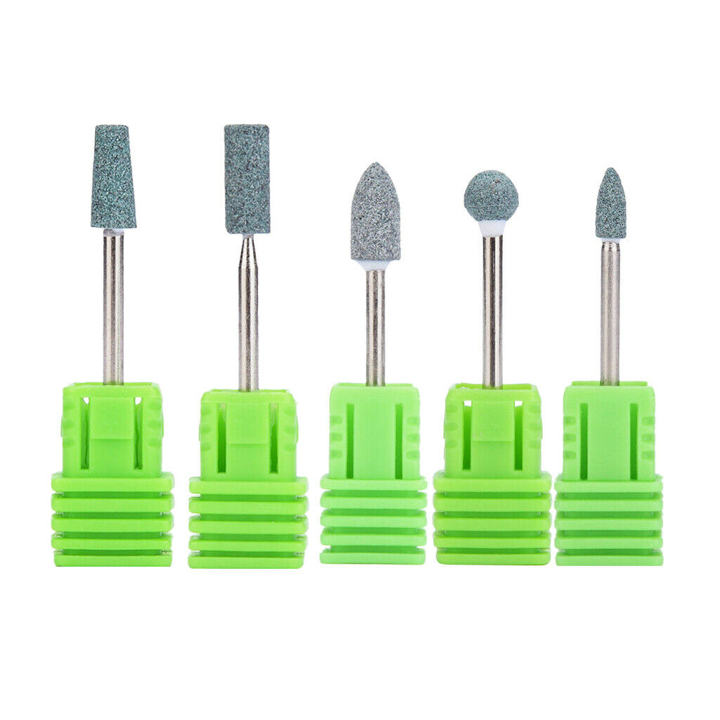 5 Pcs Quartz Nail Drill Bits Gel Remove Polish Tool Pedicure Manicure Rotary