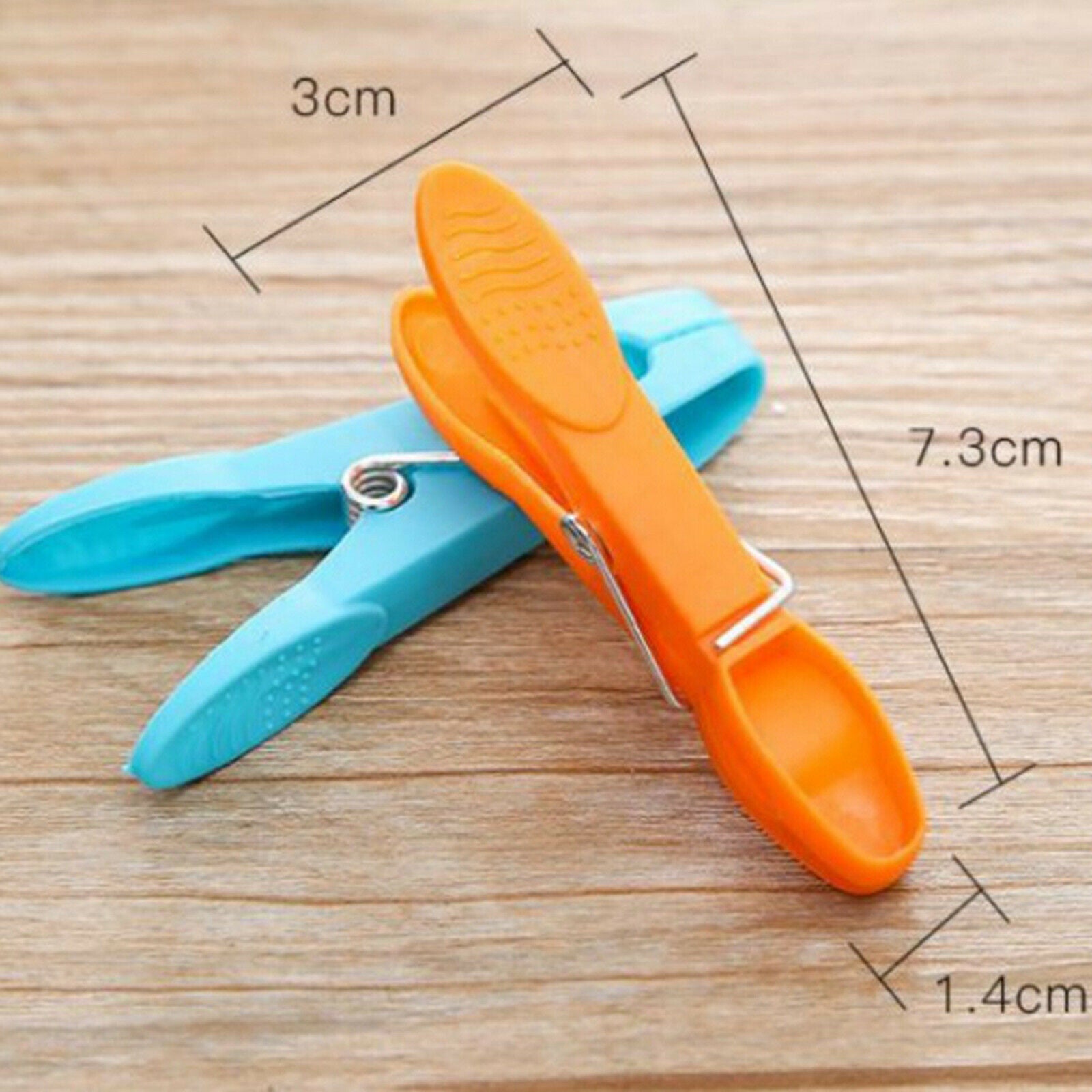 24Pack Colorful Clothes Pins with Spring Windproof Home Clothes Supplies