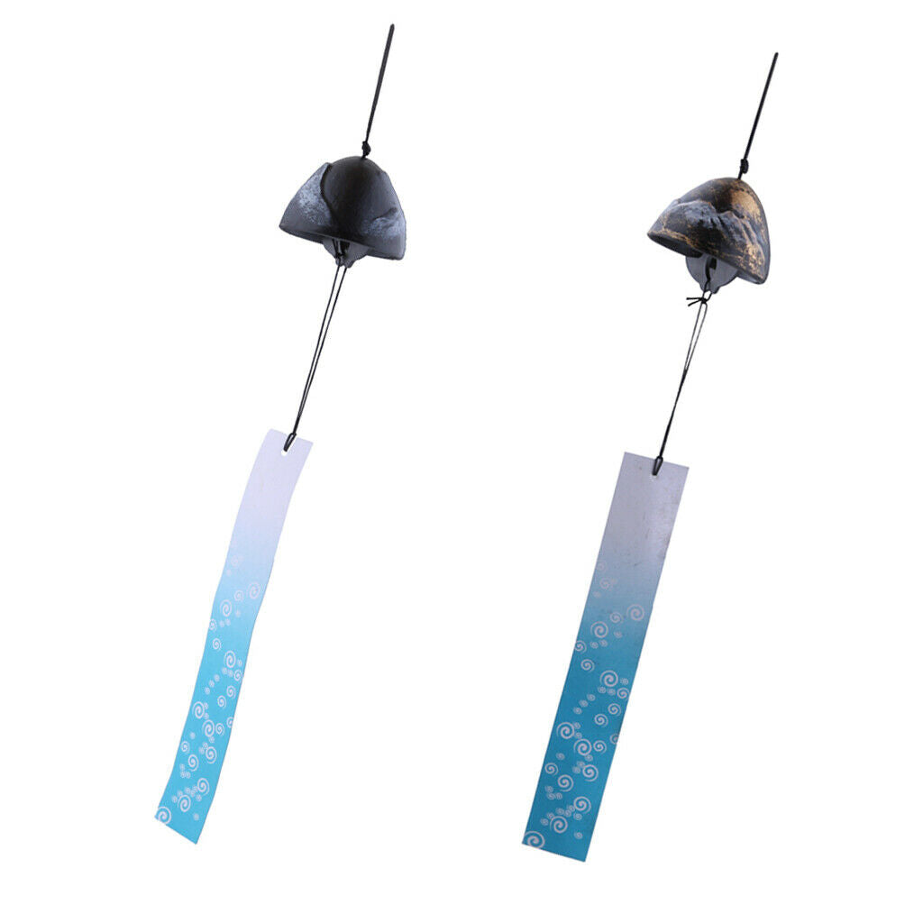 2pcs Japanese Furin Wind Chime Nambu Cast Iron