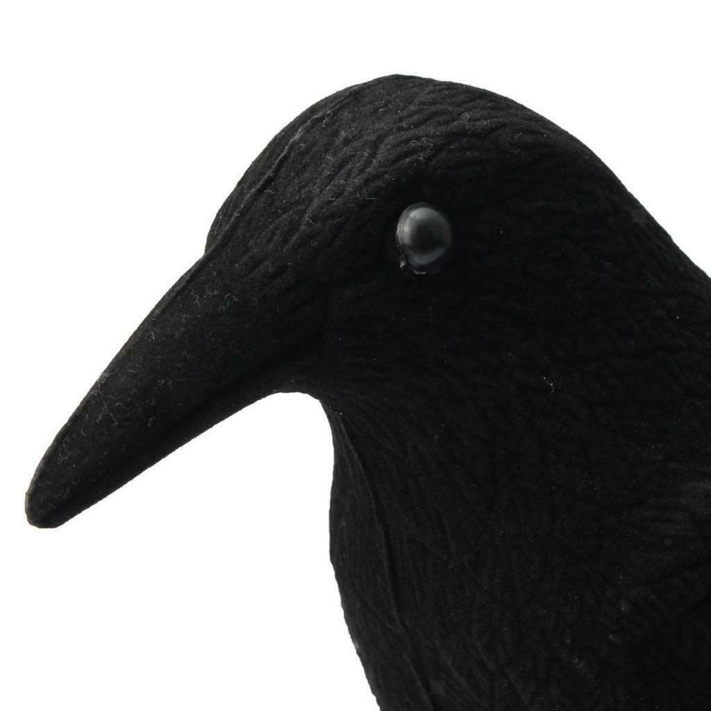 Crows Shooting, Rocket Trap, Realistic Size Black Flocked Crow Jet Trap