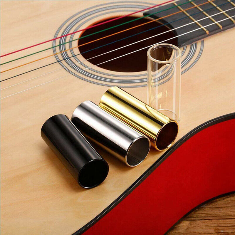 4set Medium Guitar Slides Include 3 Colors Stainless Steel 1 Pieces GlassB.n LS