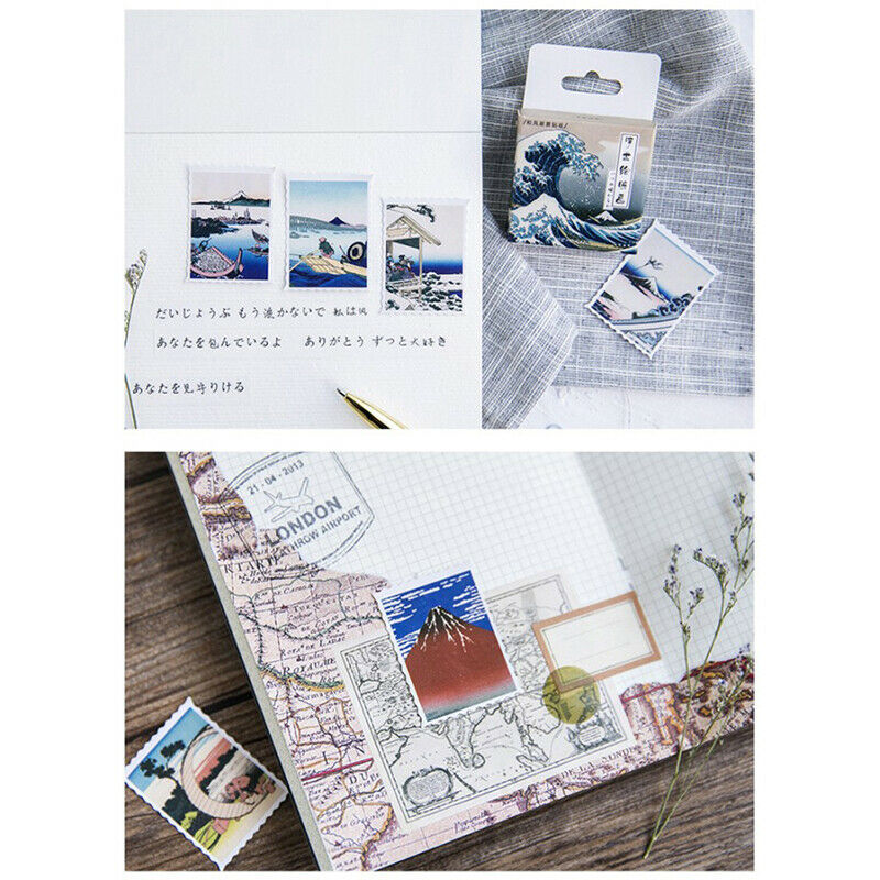 45pcs/pack Creative Japanese Prints Decorative Stationery Stickers DIY Di.l8