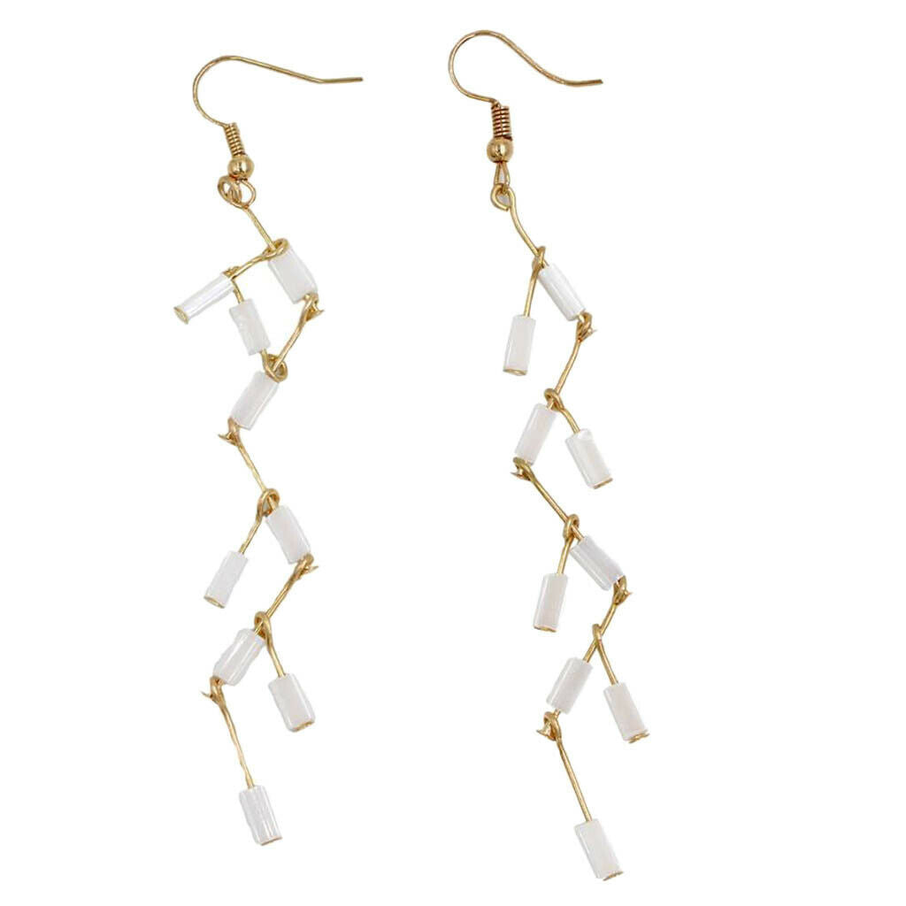 Beaded Drop Earrings Handmade Dangle Earrings Statement Earrings for Women