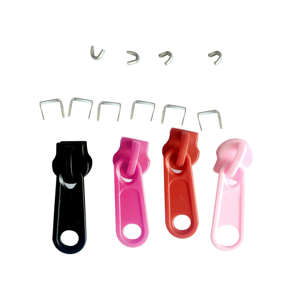 22 Pieces Zipper Fix Repair Kit Zip Slider Stop Rescue Replacement 4 Colors