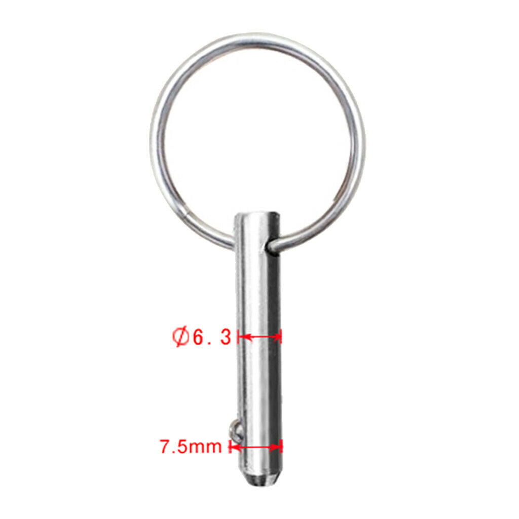 2x stainless steel socket pins with ball locking safety bolts for Bimini Top