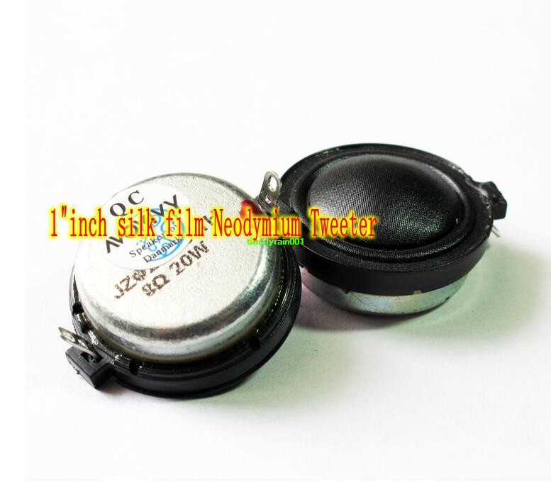 2pcs 1"inch 30mm 8Ω 20W Silk film Tweeters Neodymium Speaker Loudspeaker