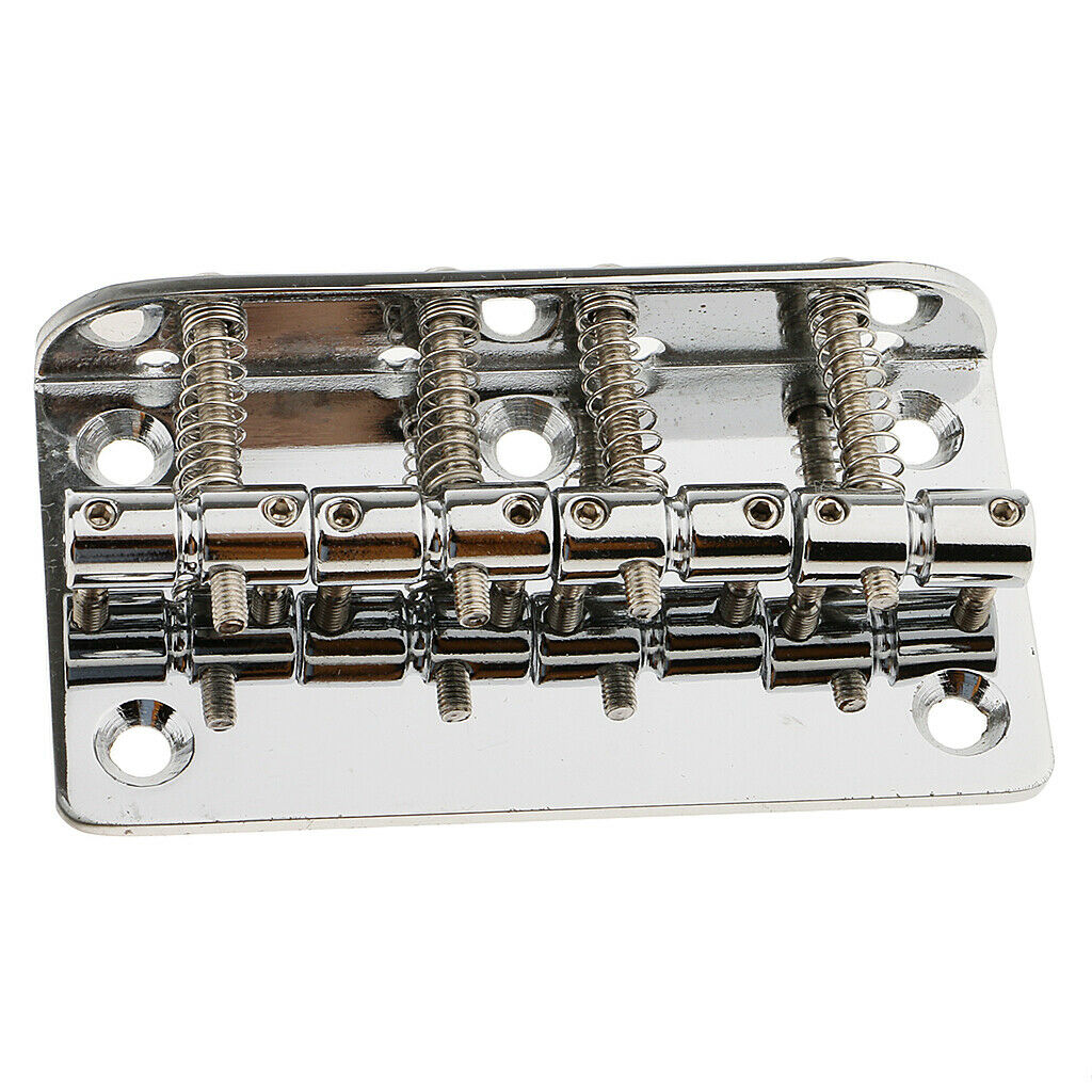 4-Saddle Bridge Rigid Tail Bridge for 4-String Electric Bass Parts
