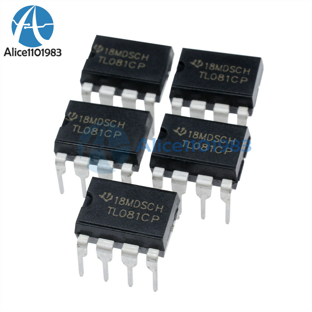10Pcs TL081 TL081CP TI IC JFET Input Operational Amplifiers DIP-8 NEW