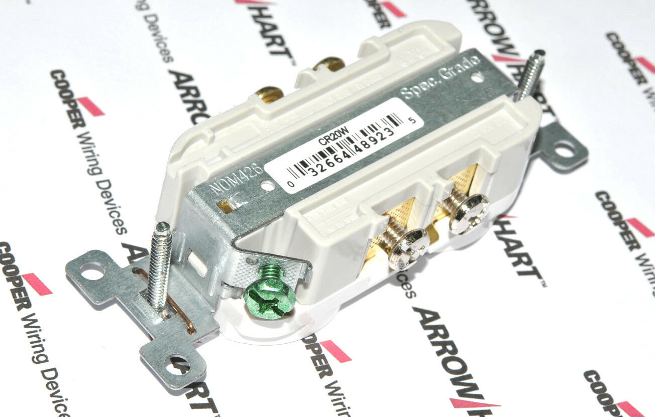 1pcs-COOPER CR20W 20A 125V Commercial Grade Duplex Receptacle 5-20R