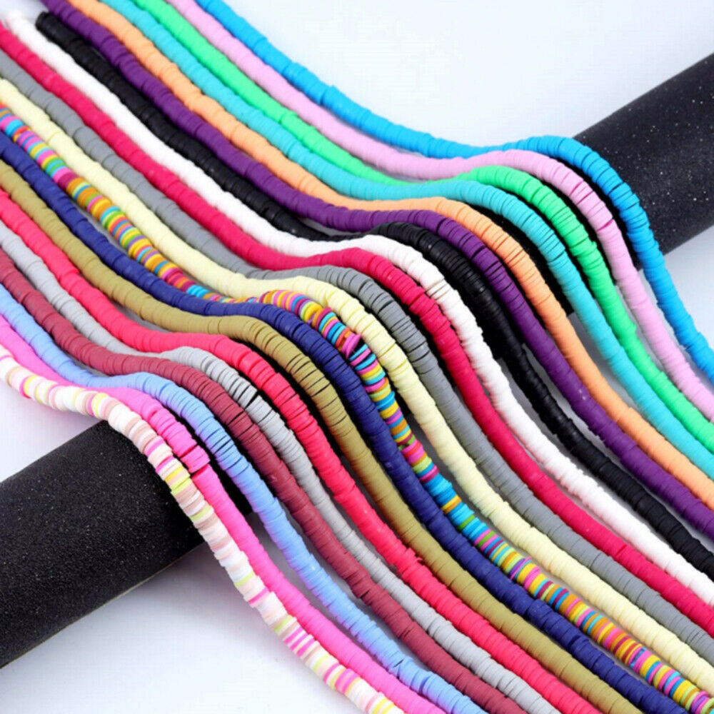 6mm Clay Beads Round Beads Chip Loose Spacer for DIY Jewelry Bracelets Necklace