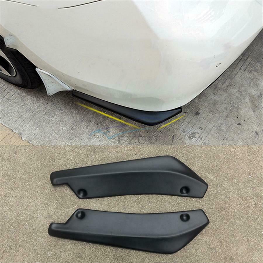 2 Pieces ABS Stylish Car Bumper Rear Lip Wrap Angle Splitters For Most Vehicles