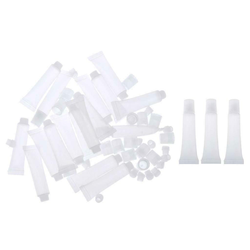40 Pieces Lip Gloss Squeeze Tubes Portable Mini Bottles Vials Containers