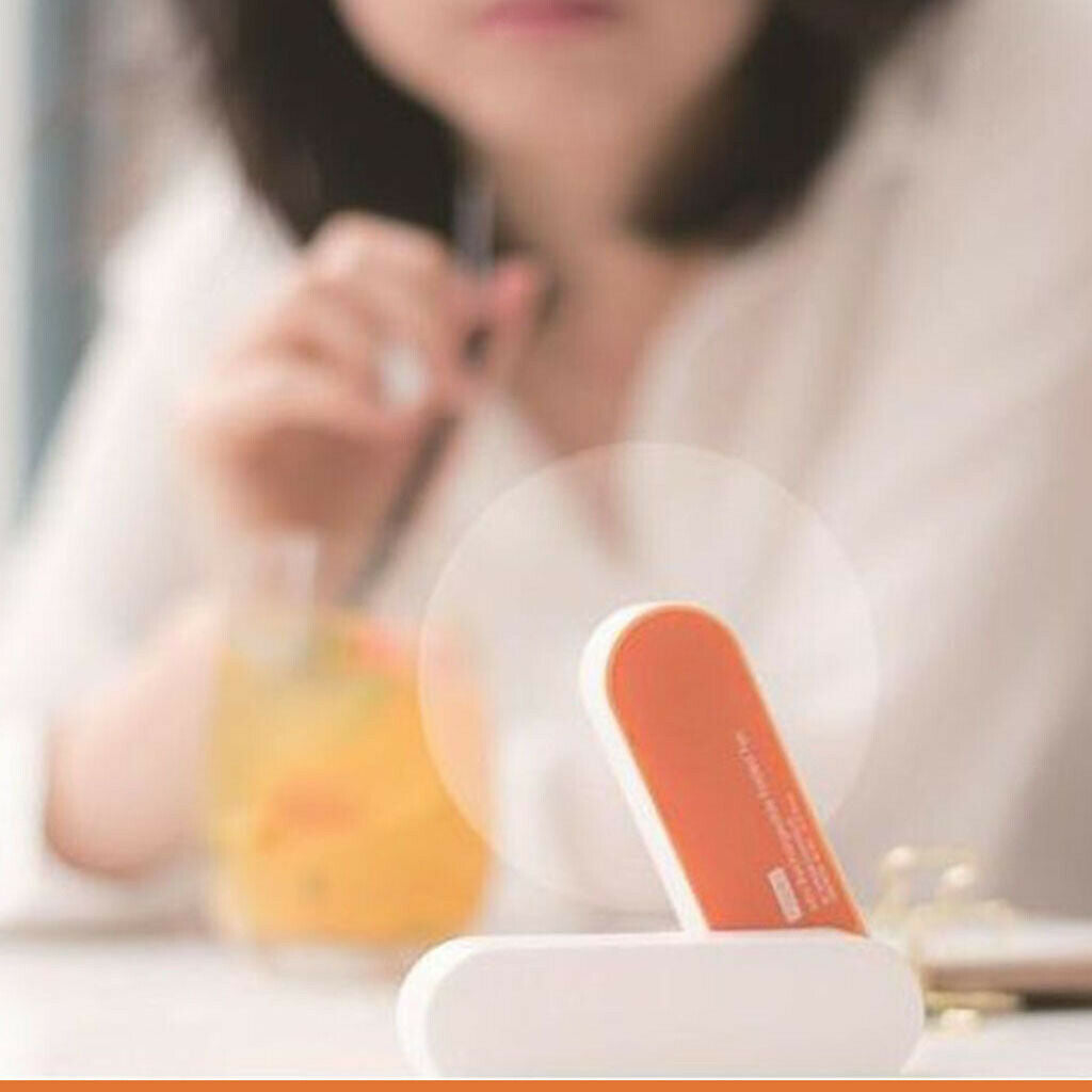 Summer Handheld Mini Folding Fan USB Rechargeable Small Personal Fan Orange
