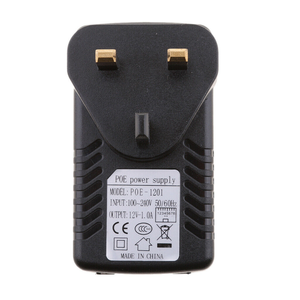 Poe Power Supply UK Plug 12V 1A for Ethernet Router (Pack of 2)