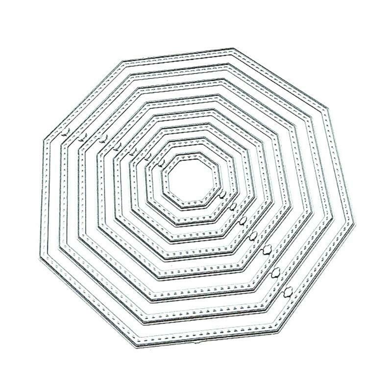 Octagon Metal Cutting Dies Stencil DIY Scrapbooking Album Paper Card Template