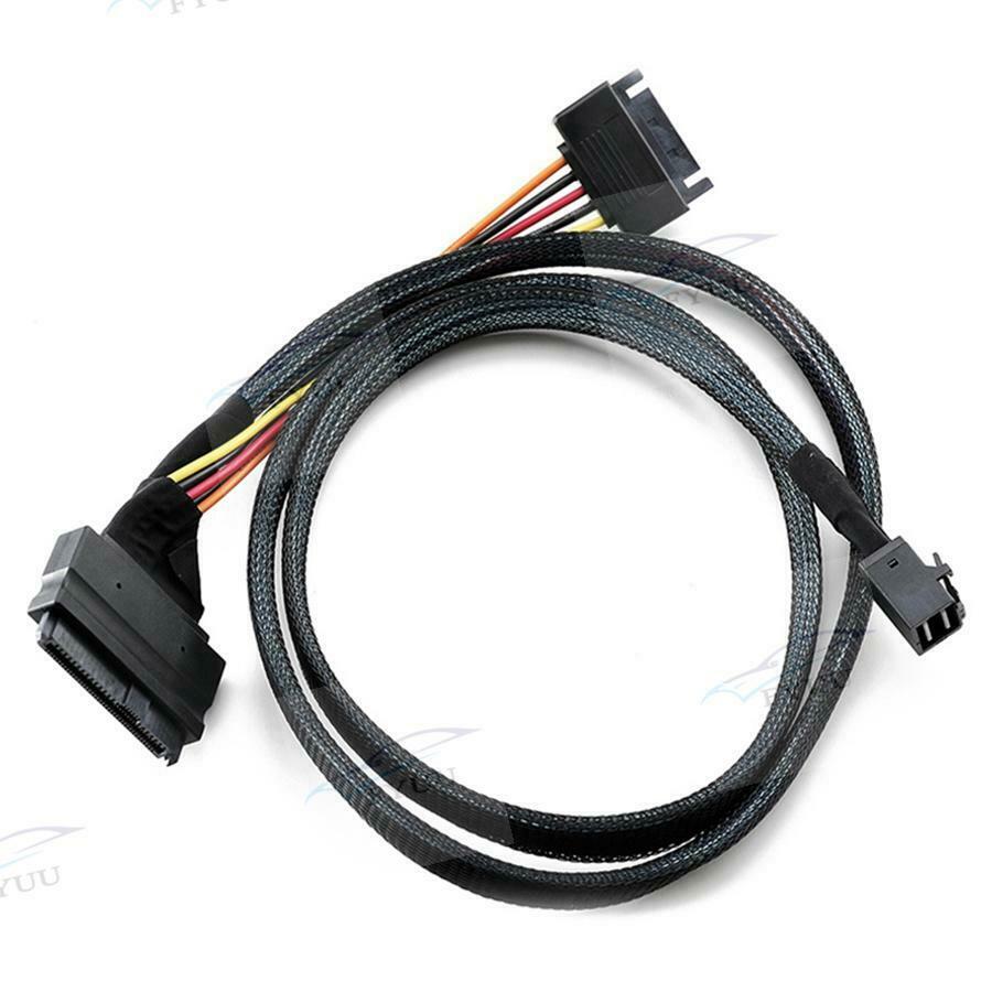 0.5M Mini SAS SFF 8643 to U.2 SFF-8639 15 Pin Female SATA Connector SSD Cable