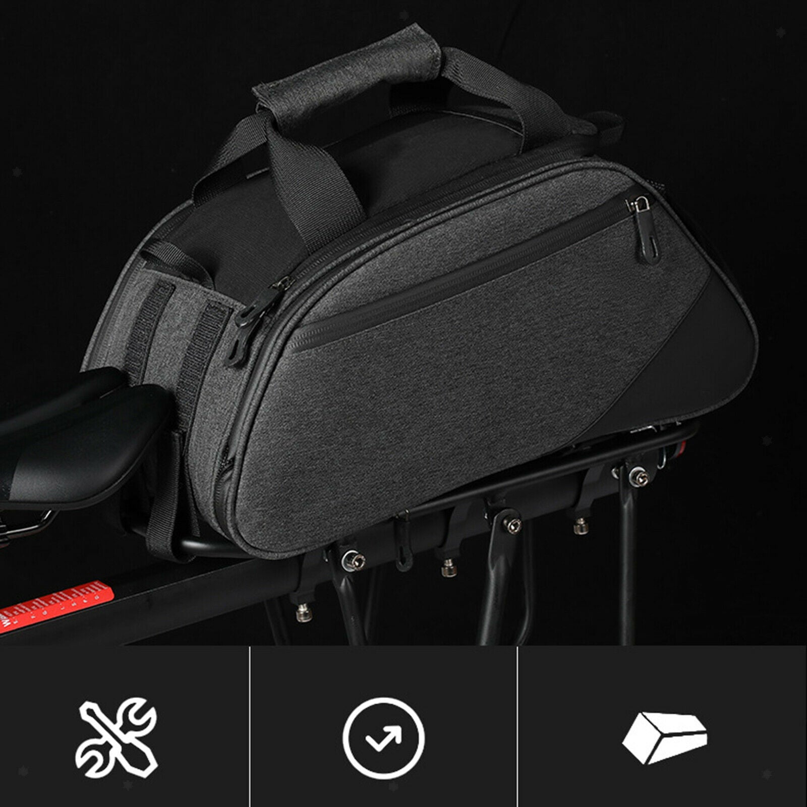 Bike Bicycle Rear Seat Bag Tail Seat Luggage Trunk Storage Case Traveling