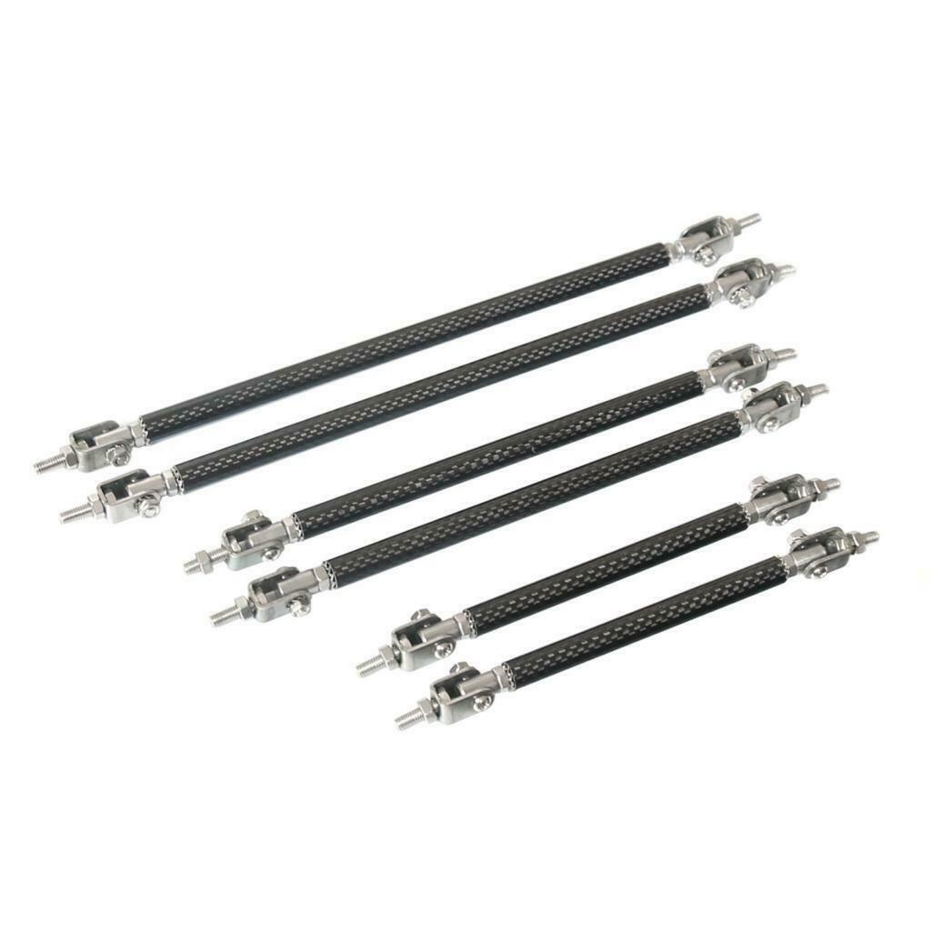 Aluminum 15cm 5.9" Front Bumper Lip Splitter Strut Rod Tie Bars Splitter