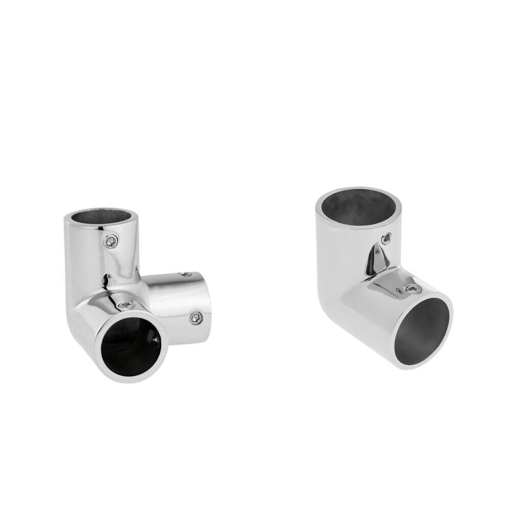 2 Pieces Boat Handrail Fitting Stainless Steel Railing Holder Railing Tube
