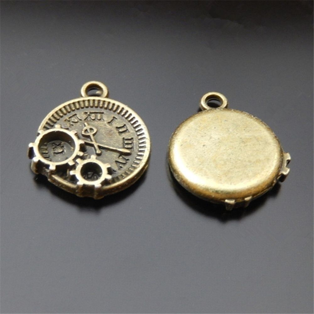 20pcs Antiqued Bronze Alloy Steampunk Gear Charms Pendant Necklace Jewelry 51437