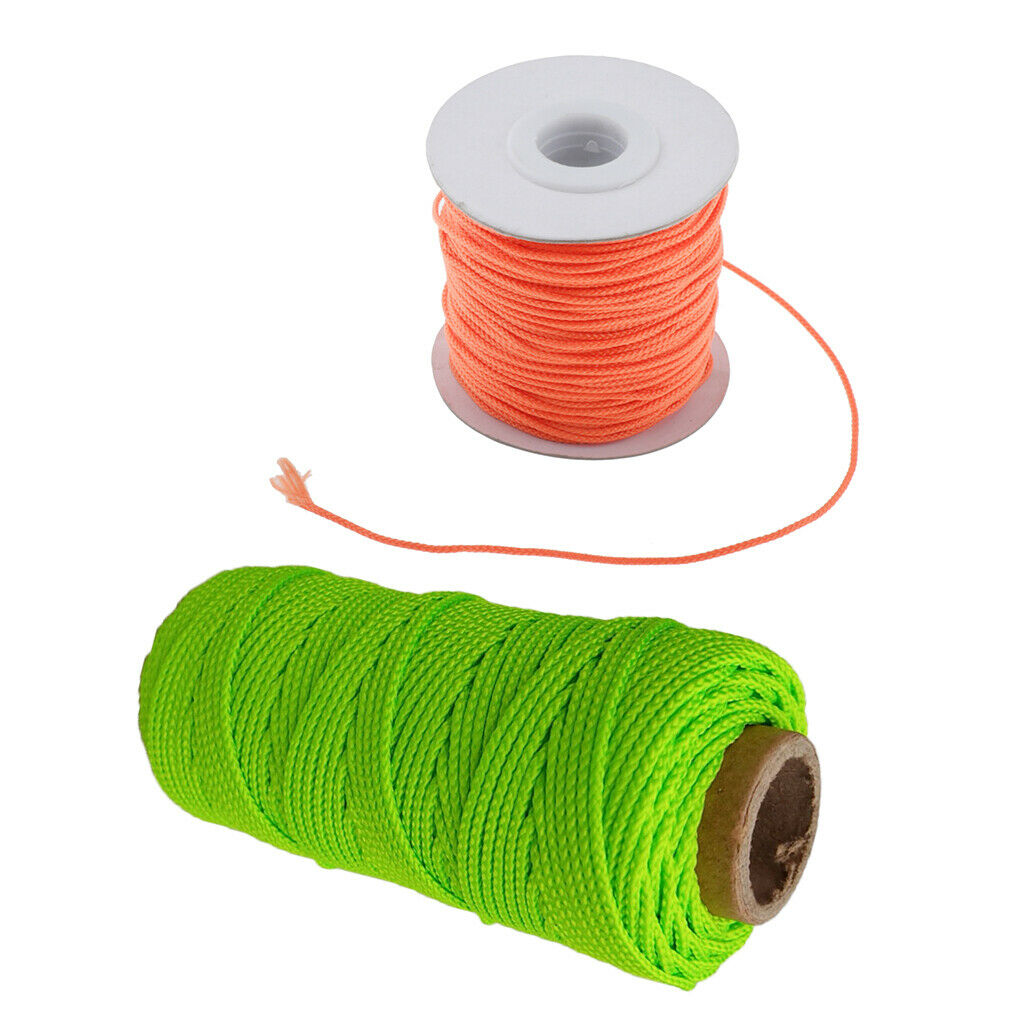 2 Pack Scuba Diving Reel Line Finger Spool Reel Cord 150FT Orange+Yellow
