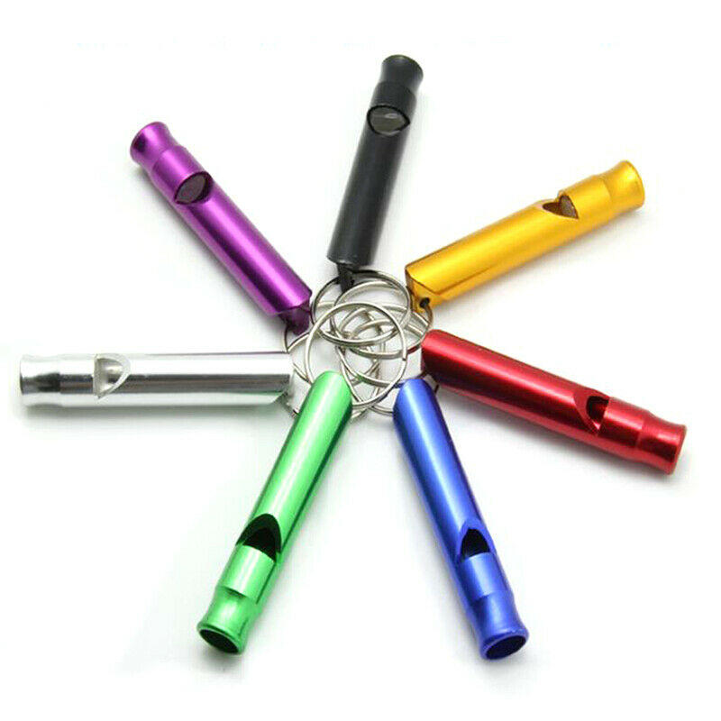 5Pcs Aluminum alloy Emergency Survival Whistle Keychain Keyring Outdoor C.l8