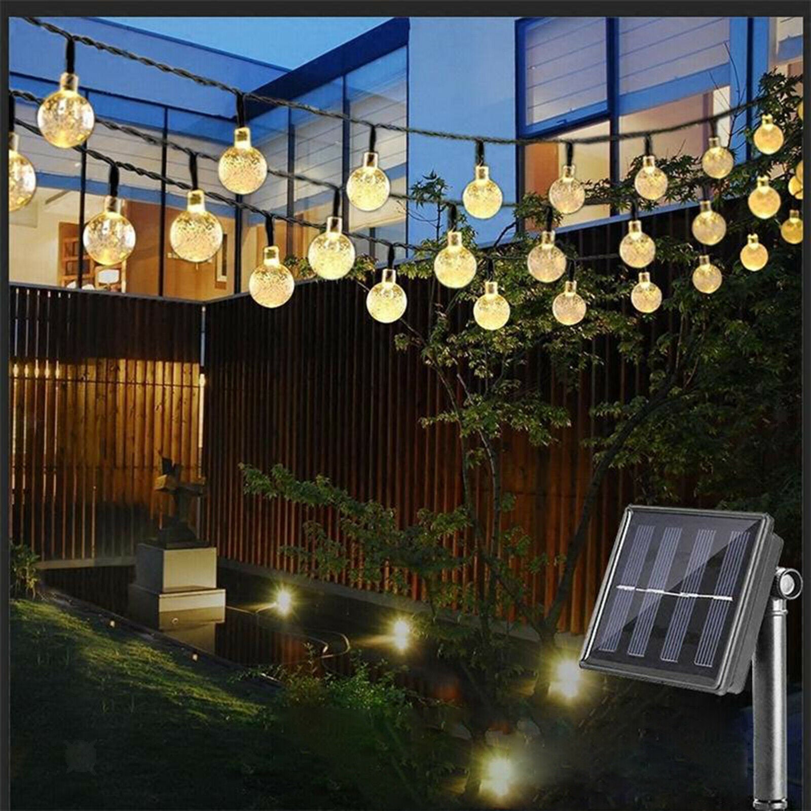 Solar Bulb Indoor Outdoor String Light Christmas Fairy Lights 12M 100LED