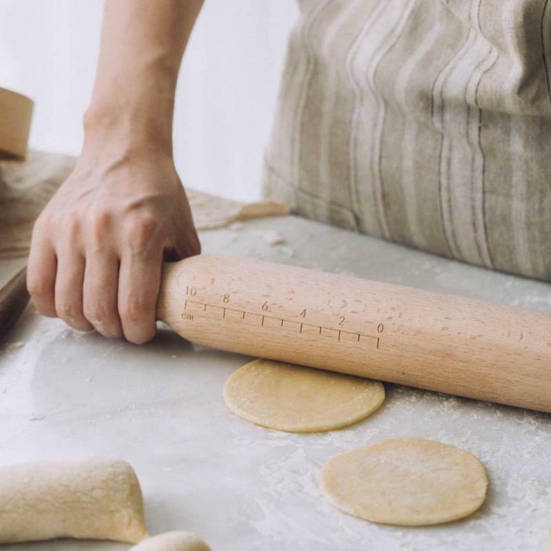 Classic Wooden Rolling Pin Fondant Pizza Pastry Cooking Cookies Kitchen Tool