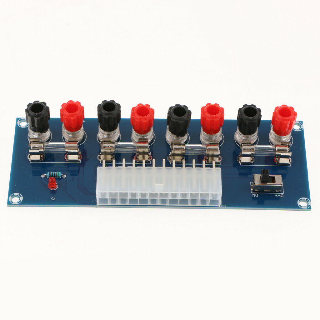 24-Pins ATX Benchtop Power Board Computer Power Supply Breakout Module Adapt