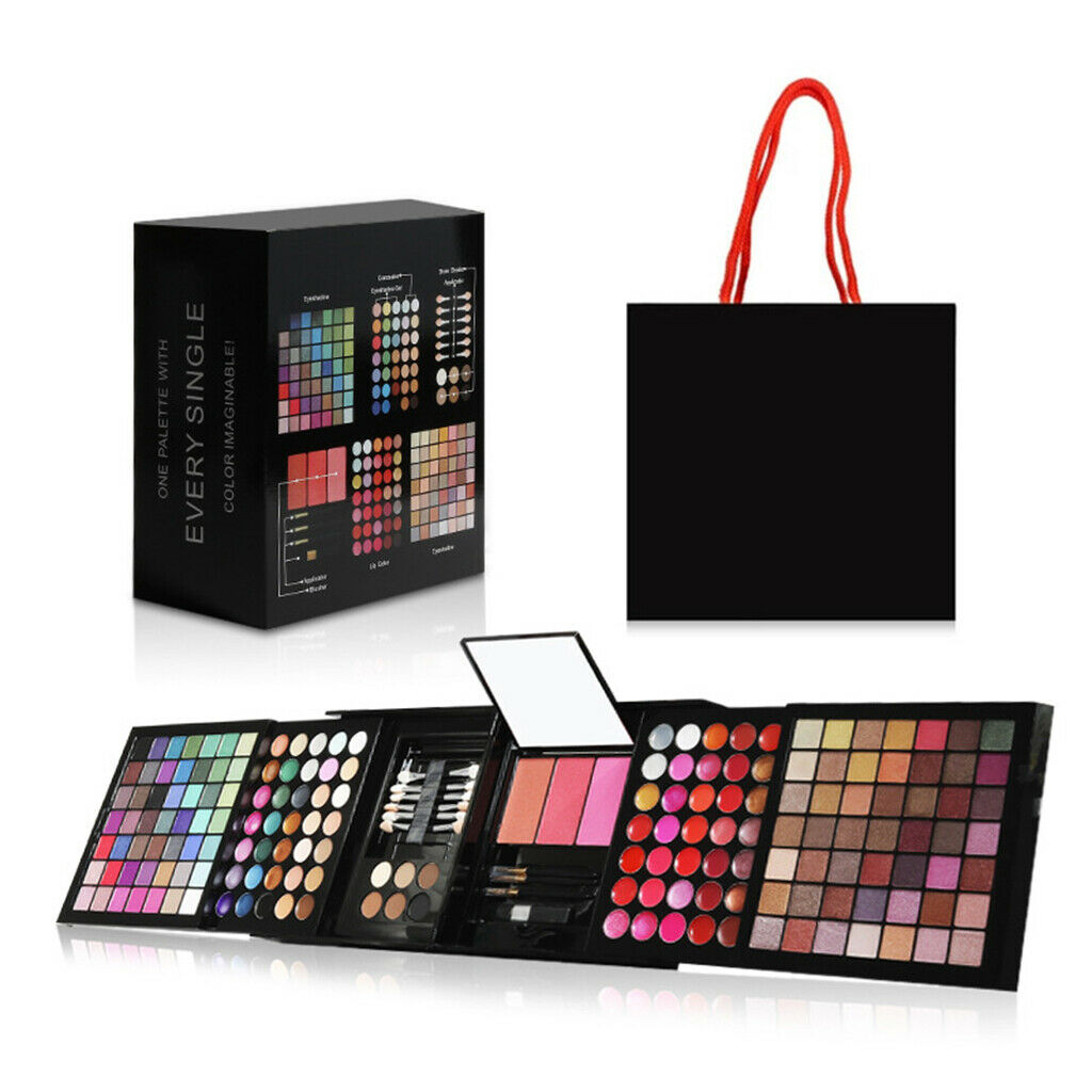 Luxury 177 Colors Eyeshadow Lipstick Bronzer Concealer Palette W/ Mirror&Brush