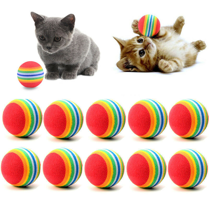 2pcs Funny Dog Cat Kitten Catch Jumping Moving Rolling Pet Training Balls Toys