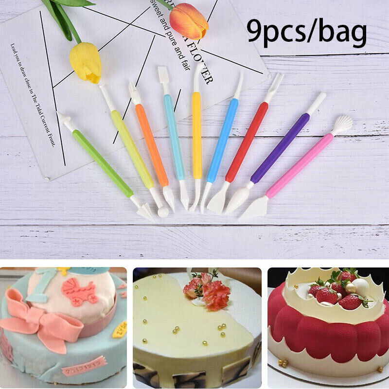 9pcs/set Cake Decorating Supplies Sculpture Carve Pen Bake Baking Craft T.l8