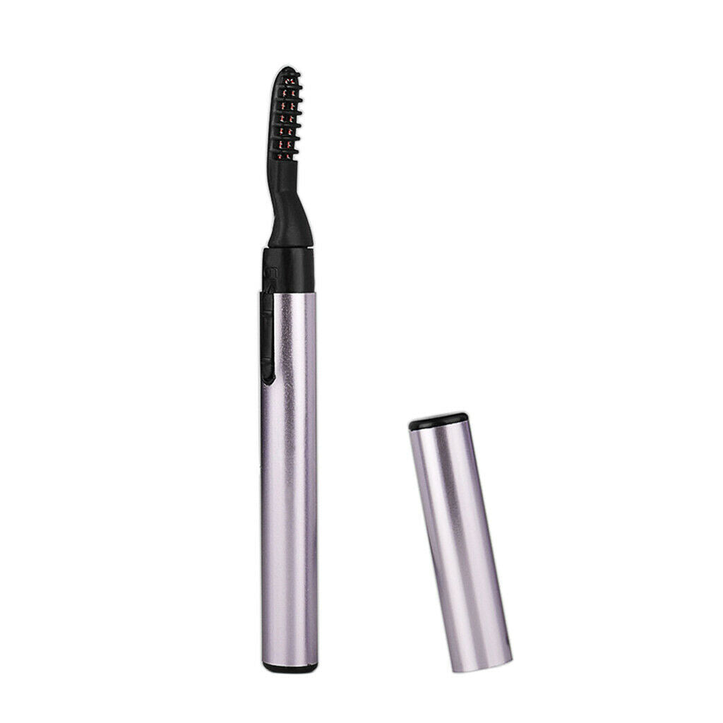 Aluminum Alloy Electric Eyelash Curler Long Lasting Eye Lash Brush with Comb