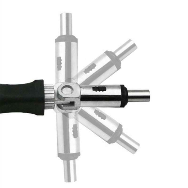 Ratchet Screwdriver 180 Degree T-type Foldable Screwdriver Set 1/4 Hex Interface