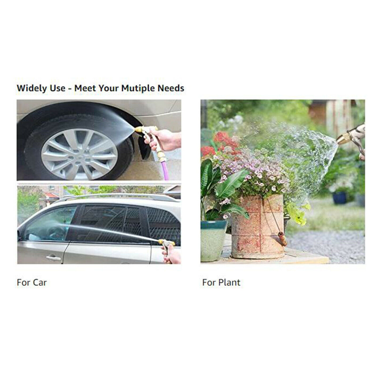 Upgrade Garden Hose Nozzle Brass Water Hose Nozzle Sprayer 3 Spraying Modes