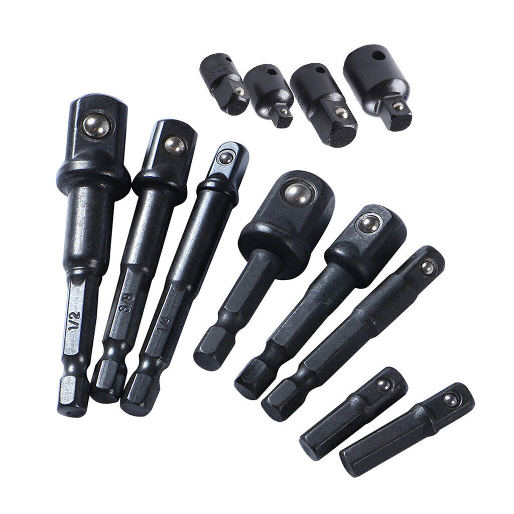 12 Pack Hex Sockets For Socket Connectors, Reducer Extension, Impact Hand Tool