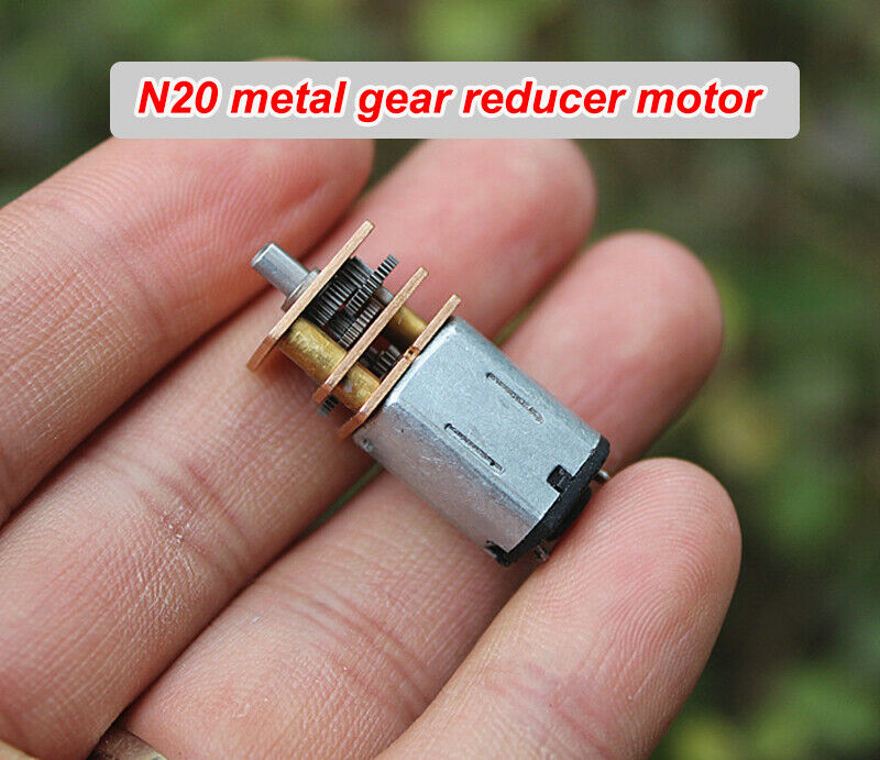 1pcs N20 mini Gear motor DC3V-6V 30mA 40RPM pure steel metal gear reducer