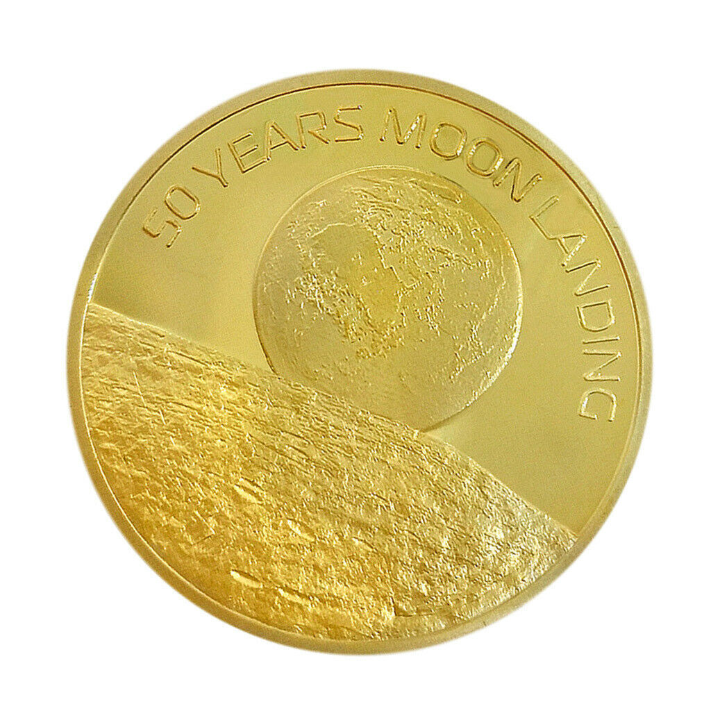 2019 US Moon Landing Golden Souvenirs Commemorative Coins Art Collection