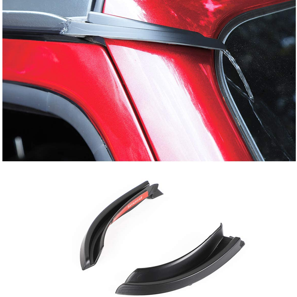 Rain Gutter Extension Deflector For 18-21 Jeep Wrangler JL JLU & Gladiator JT