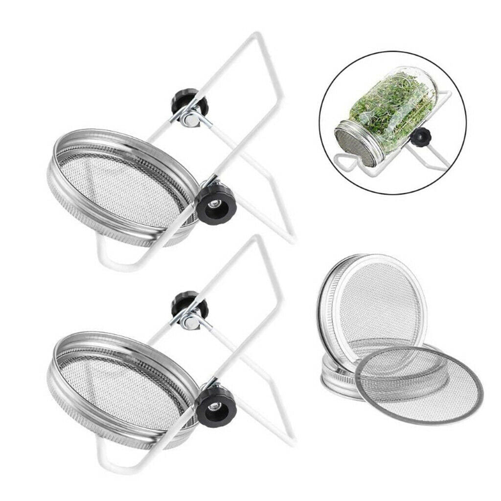 Stainless Steel Mason Jar Sprouting Strainer Lid Cover for Growing Broccoli