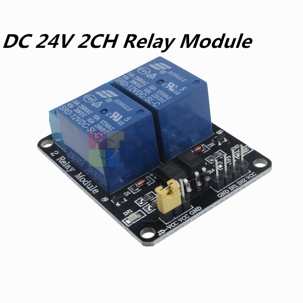 DC 24V Relay 2 Channel Module Board With Optocoupler For PIC AVR DSP ARM Arduino