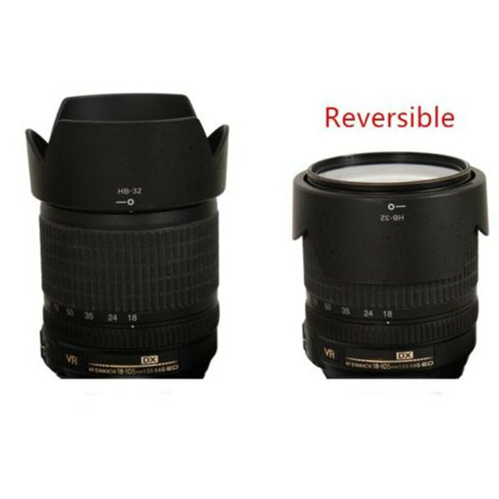 HB-32 Lens Hood For   DX AF-S 18-70mm 18-105mm 18-135/140mm ED Bayonet