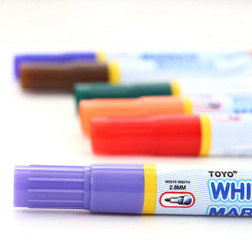 8x Whiteboard Marker Non Toxic Dry Erase Markers Sign Painting Stationery