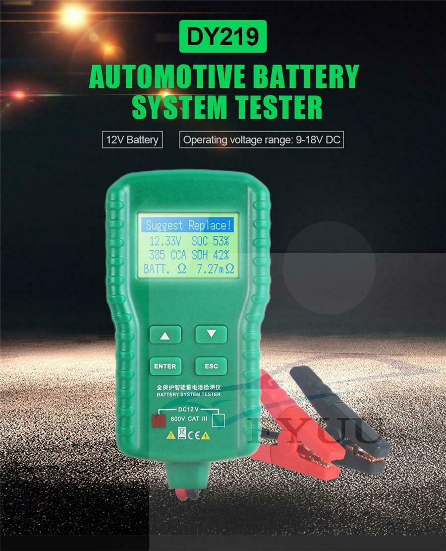 12V Car Battery Tester 100~ 1700CCA Battery Lead Acid Battery Cranking Charging