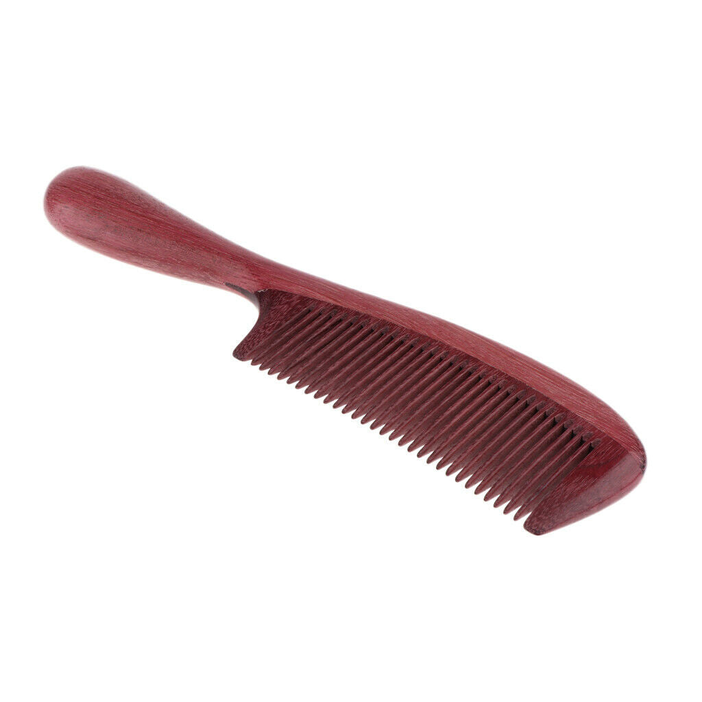 Natural Purple Heart Wood Comb Anti-Static Scalp Massage Comb for Home Travel