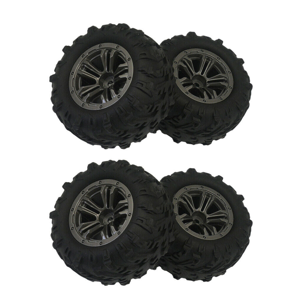 2Pairs RC Car Wheel Tyres for Xinlehong Q901 Q902 Vehicle DIY Replacements